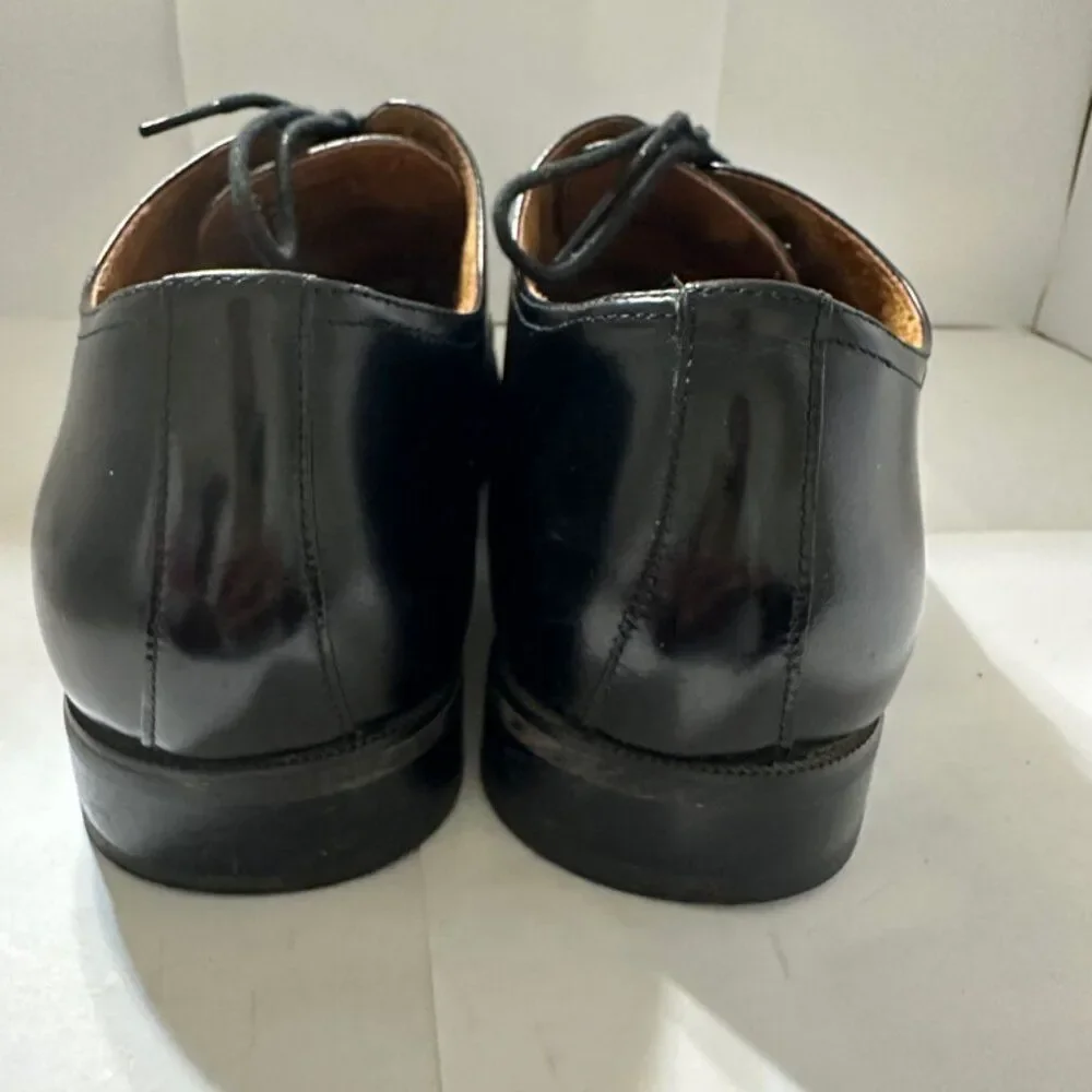 Flosheim Mens Black Leather Dress Shoes size 9 D